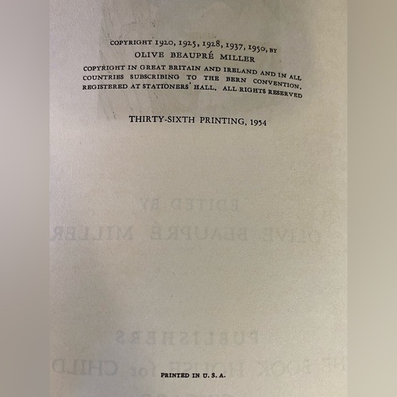 Old OVER THE HILLS OF MY BOOK HOUSE Book FAIRY TALES JACK / BEANSTALK THUMBELINA - Picture 10 of 14